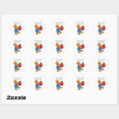 Sticker Rond Plaques du livre de nom (Feuille)
