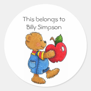 Sticker Rond Plaques du livre de nom