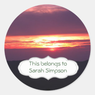 Sticker Rond Plaques du livre de nom