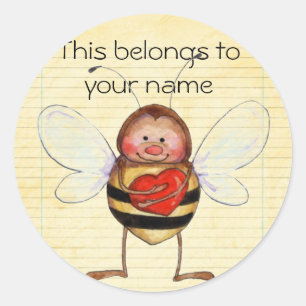 Sticker Rond Plaques du livre de nom