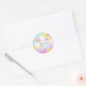 Sticker Rond Plaques en papier d'anniversaire de Balloon Pastel (Enveloppe)