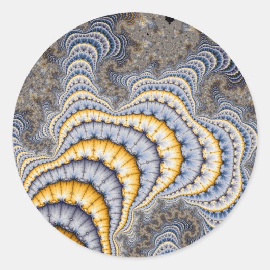Sticker Rond Plaques fractales - fractales (Devant)