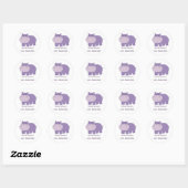 Sticker Rond Plaques Hippo (Feuille)