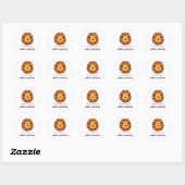 Sticker Rond Plaques Lion (Feuille)