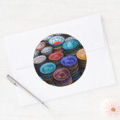 Sticker Rond Plaques marocaines au marché (Enveloppe)