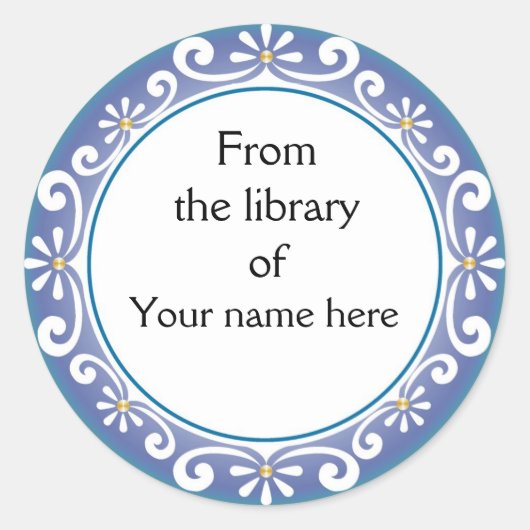 Sticker Rond Plaques personnalisées - Flèches blanches (Devant)