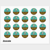 Sticker Rond Plaques rondes de singe (Feuille)