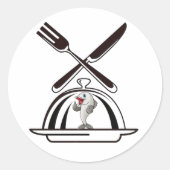 Sticker Rond plat de poisson (Devant)