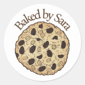 Sticker Rond Plat D'Oat Raisin Cookie Cuisiné À La Maison (Devant)