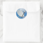 Sticker Rond Plat satellite (Sac)