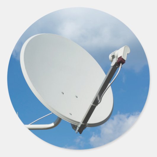 Sticker Rond Plat satellite (Devant)