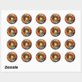 Sticker Rond Plateau de fruits de mer (Feuille)