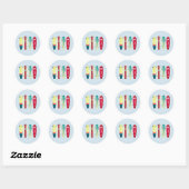 Sticker Rond Platines vintages (Feuille)