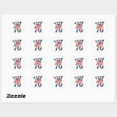 Sticker Rond Platinum Jubilee Queen Elizabeth 70 (Feuille)