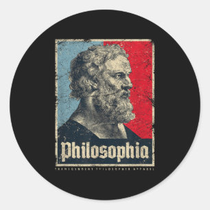 Sticker Rond Platon Philosophique Platos Philosophie grecque an