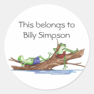 Sticker Rond Plats de livre nommés