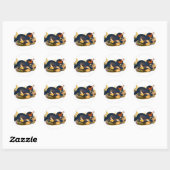 Sticker Rond Platype (Feuille)