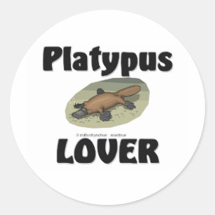 Sticker Rond Platypus Lover