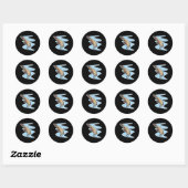 Sticker Rond platypus nageur (Feuille)