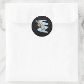 Sticker Rond platypus nageur (Sac)