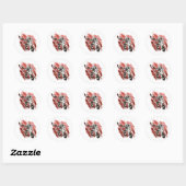 Sticker Rond Platypus Warrior (Feuille)