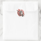 Sticker Rond Platypus Warrior (Sac)
