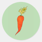 Sticker Rond Playful Watercolor Carrot (Devant)