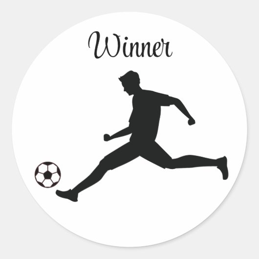 Sticker Rond Playing soccer graphic black (Devant)