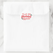 Sticker Rond Plein d'esprit de vacances - Typographie festive (Sac)