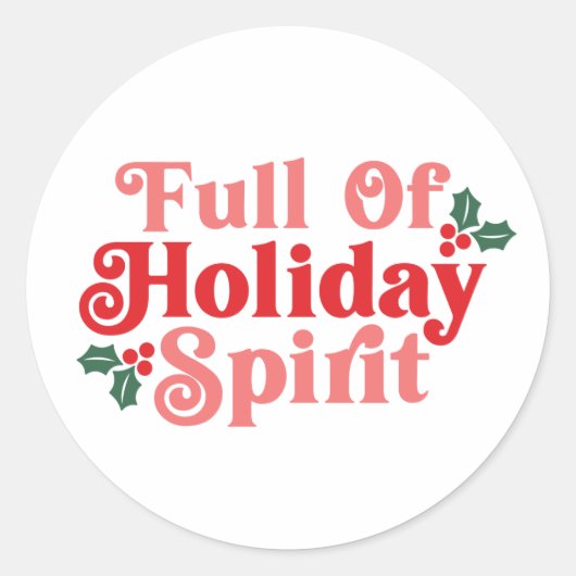 Sticker Rond Plein d'esprit de vacances - Typographie festive (Devant)