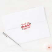 Sticker Rond Plein d'esprit de vacances - Typographie festive (Enveloppe)