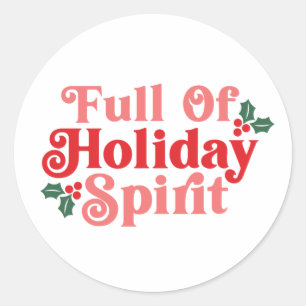Sticker Rond Plein d'esprit de vacances - Typographie festive