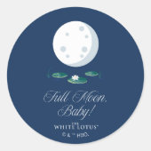 Sticker Rond Pleine lune, Bébé ! - Le Lotus Blanc (Devant)