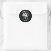 Sticker Rond Pleine lune étoile ciel céleste chic (Sac)