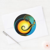 Sticker Rond Pleine lune Fractal Art Spiral (Enveloppe)