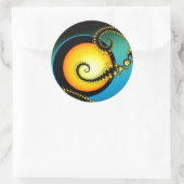 Sticker Rond Pleine lune Fractal Art Spiral (Sac)
