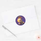 Sticker Rond Pleine lune Halloween heureux (Enveloppe)