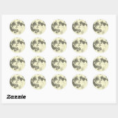 Sticker Rond Pleine lune Lumineuse Superlune (Feuille)