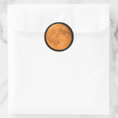 Sticker Rond Pleine lune Orange Harvest ou Halloween (Sac)