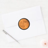 Sticker Rond Pleine lune Orange Harvest ou Halloween (Enveloppe)