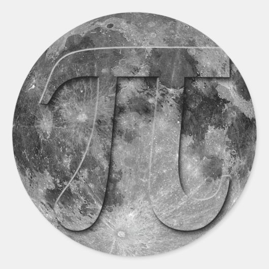 Sticker Rond Pleine lune Pi Day Fun (Devant)