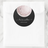 Sticker Rond Pleine lune rose pâle élégant (Sac)