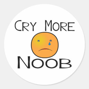 Sticker Rond Pleurent plus de Noob