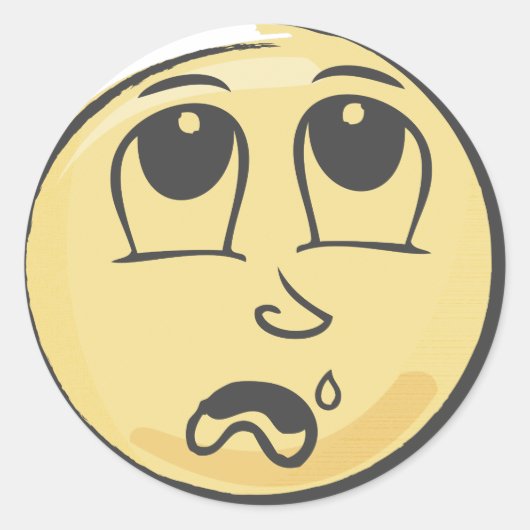 Sticker Rond Pleurer Emoji (Devant)