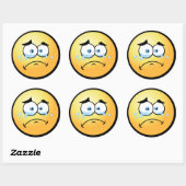Sticker Rond Pleurer Emoji Grand (Feuille)