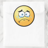 Sticker Rond Pleurer Emoji Grand (Sac)