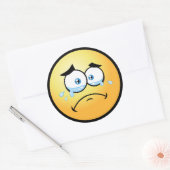 Sticker Rond Pleurer Emoji Grand (Enveloppe)