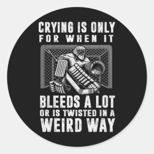 Sticker Rond Pleurer est seulement pour quand ça saigne beaucou