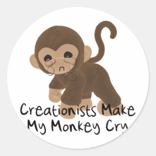Sticker Rond Pleurer le singe