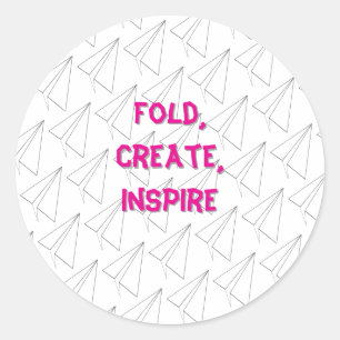 Sticker Rond Plier, créer, inspirer